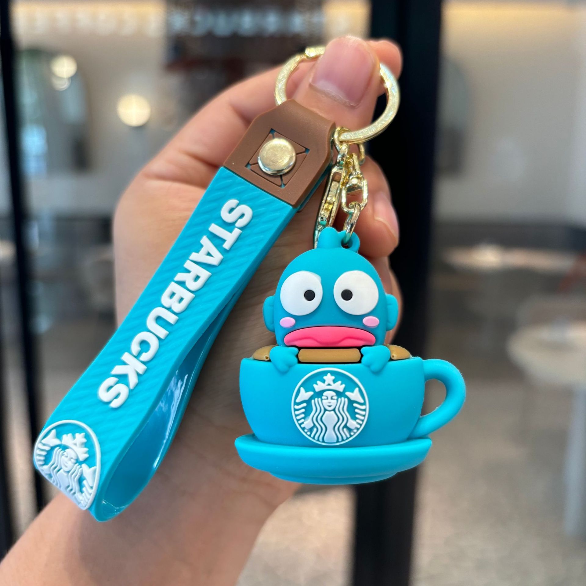 Starbucks transfronterizo Sanrio llavero taza de té de leche muñeca colgante muñeca máquina de regalo pequeño llavero al por mayor