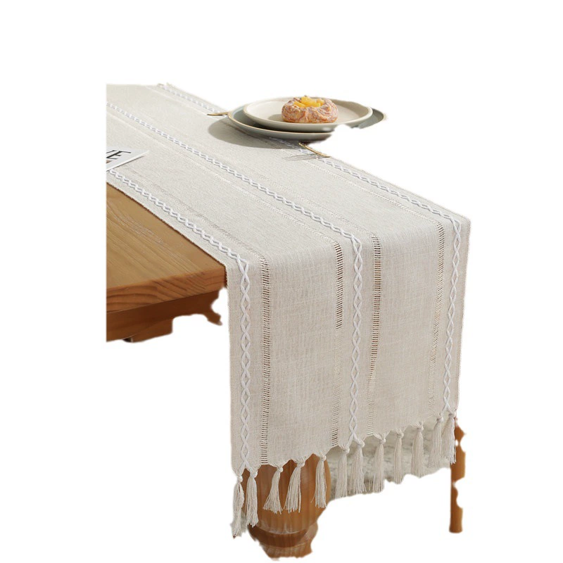 Cross -border Amazon Simple handmade hand -woven hollow Su Table flag household American rural Christmas table cloth desktop