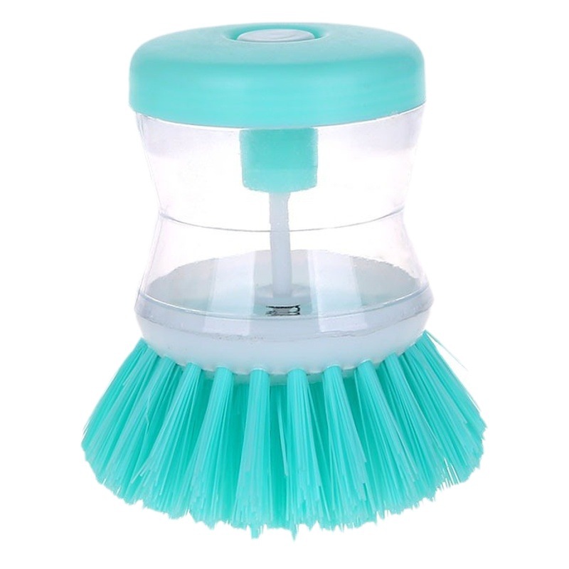 Olla hidráulica cepillo de lavado aceite antiadherente cocina prensa olla cepillo de lavado líquido automático añadiendo esponja plato cepillo de lavado