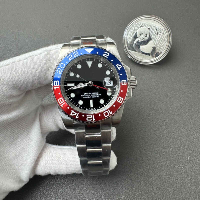Cross-Border Watch Greenwich Gmt Coke Ring Steel Case Men's Luminous Automatic Mechanical Watch Factory Direct Sale Cross-Border Watch Greenwich Gmt Coke Ring Steel Case Men's Luminous Automatic Mechanical Watch Factory Direct Sale