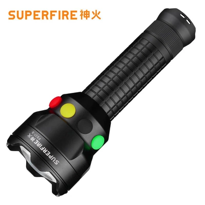 UV fənərlər rechargeable three-color yellow white green