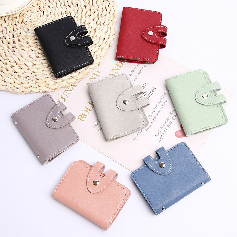 Titular de la tarjeta al por mayor estudiante femenino coreano simple anti-desmagnetizante titular de la tarjeta masculina multi-tarjeta de identificación bolsa titular de la tarjeta de crédito titular de la tarjeta