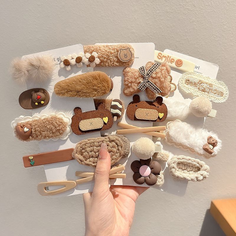 Peel de peluche para niños BB clip clip de peluche clip lateral para niñas lindas niñas toque de pelo para bebés