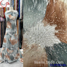 ��ʽ��������������Ƭ����˿���� bridal sequins lace fabric