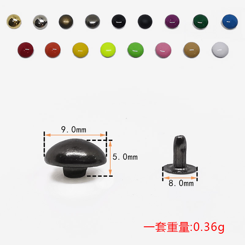丸頭リベットdiyリベット服飾アクセサリー丸キノコ突き釘靴バッグアクセサリーアーチ形金具|undefined