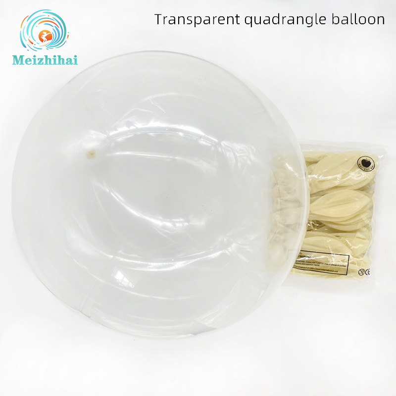 18 pulgadas globos de látex cuadrangular globo transparente gran globo negro boda fiesta de cumpleaños decoración redonda