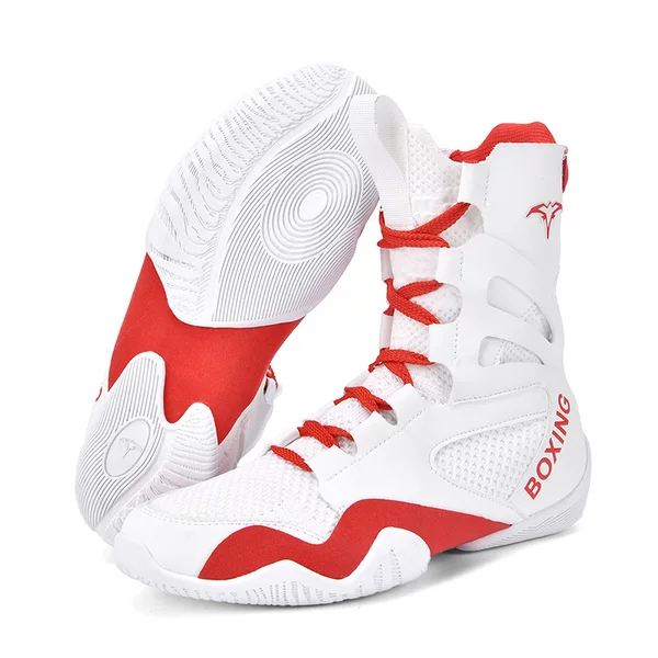 2025 New Large Size Boxing Shoes, Professional Men's and Women's Wrestling Shoes, Indoor Sanda Training Shoes, High-Top Fighting Fitness Shoes