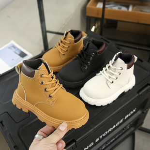 Children's Boots 2025 Autum New Korean Style Girls' Knight Boots Boys' Rhubarb Boots Medium and Large Kidsren's Short Boots