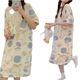 Nightgown factory direct summer girls plus size nightgown fat guy dress out casual cartoon dress printing