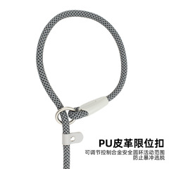 WAOPET Rope Pure Nylon Safety Shockproof Anti-Tangle Celebrity Collar for Medium to Large Dogs Training Lead