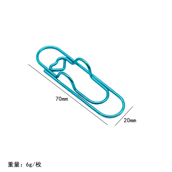 Clip de bolígrafo con forma de corazón colorido transfronterizo, clip de metal multifuncional creativo para cuaderno, portalápices portátil, accesorio para cuaderno, artículo de papelería.