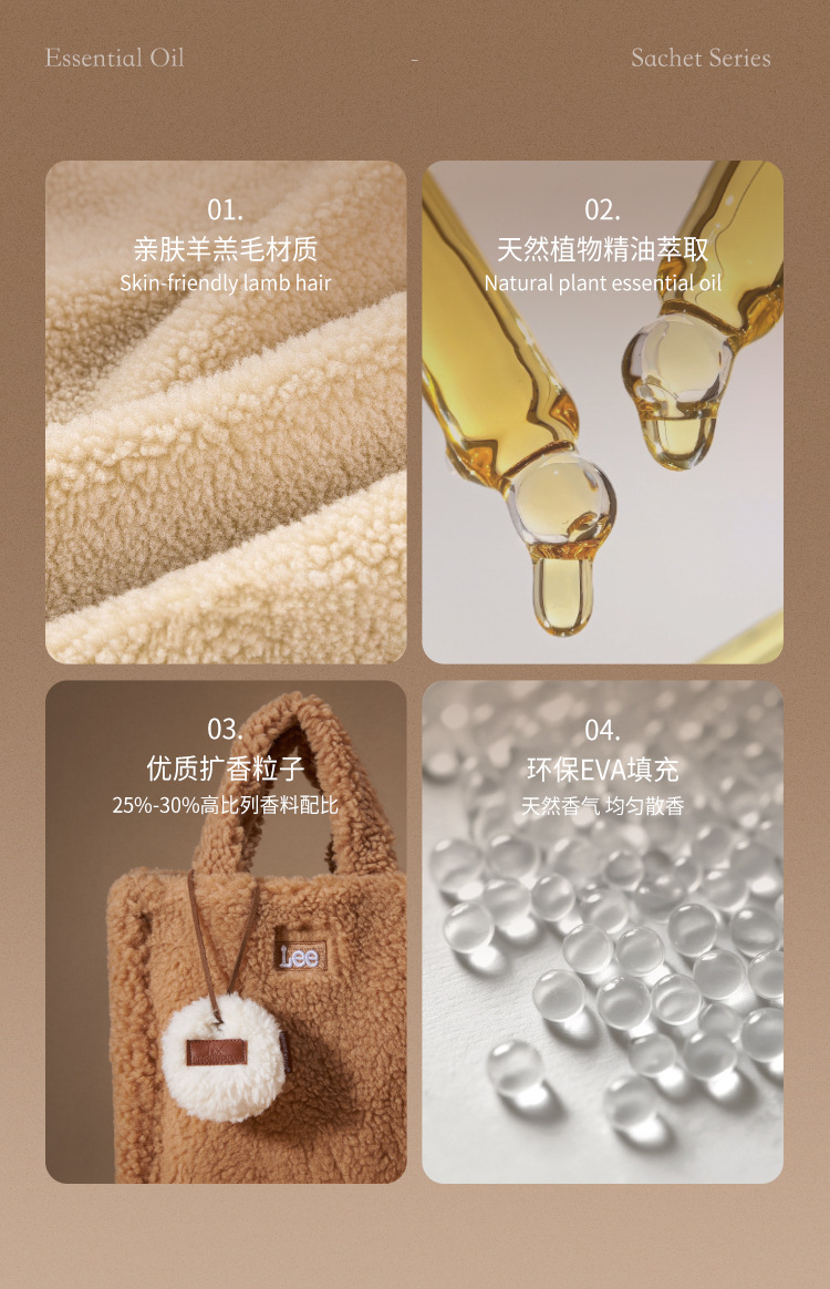 Mingxun Premium Car Fragrance Gift Box, Flameless Aromatherapy Car Plush Osmanthus Pendant Perfume, Customizable Birthday Gift