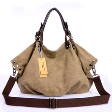 Women Canvas Messenger Bags Female Crossbody Bags Solid Shou