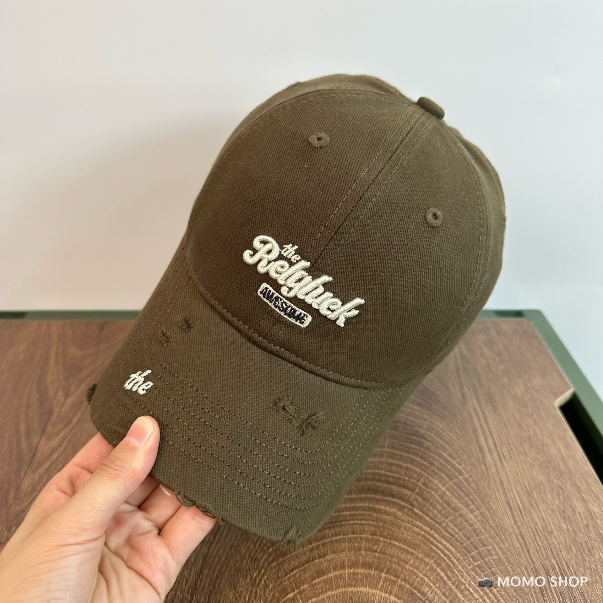 Tide coreana letra bordada agua lavada agujero blando sombrero de béisbol para hombres y mujeres de alta calidad gorra de boca de pato americana muestra cara pequeña