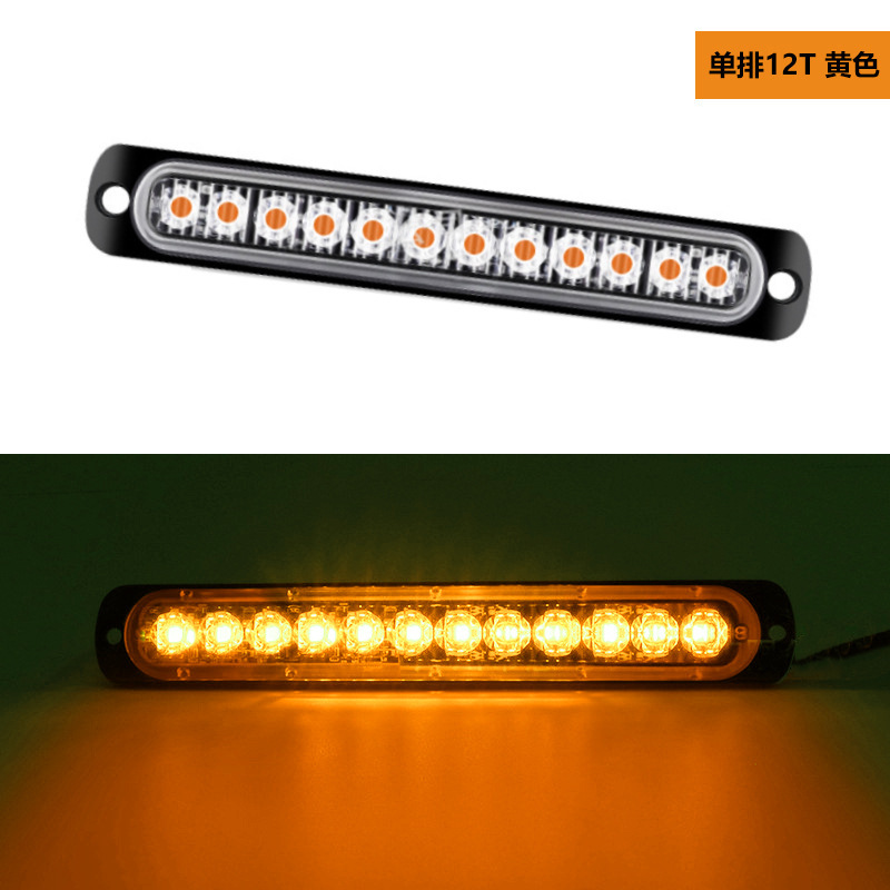 Vehículo camión camión   Lámpara de advertencia lateral 12LED intermitente 12 - 24v luz de dirección