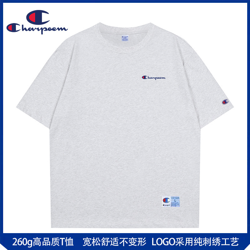 Champion Graffiti Short-Sleeved T-Shirt Men's 2025 Summer New Couple Loose Casual Pure Cotton Small Label T-Shirt Trendy Brand Top