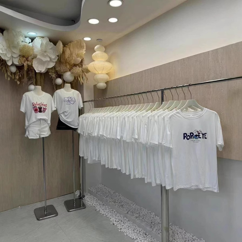 2024 New Summer Fashion Round Neck T-Shirt Casual All-match Short Sleeve Loose Base Shirt for Couple Brand Discount Women