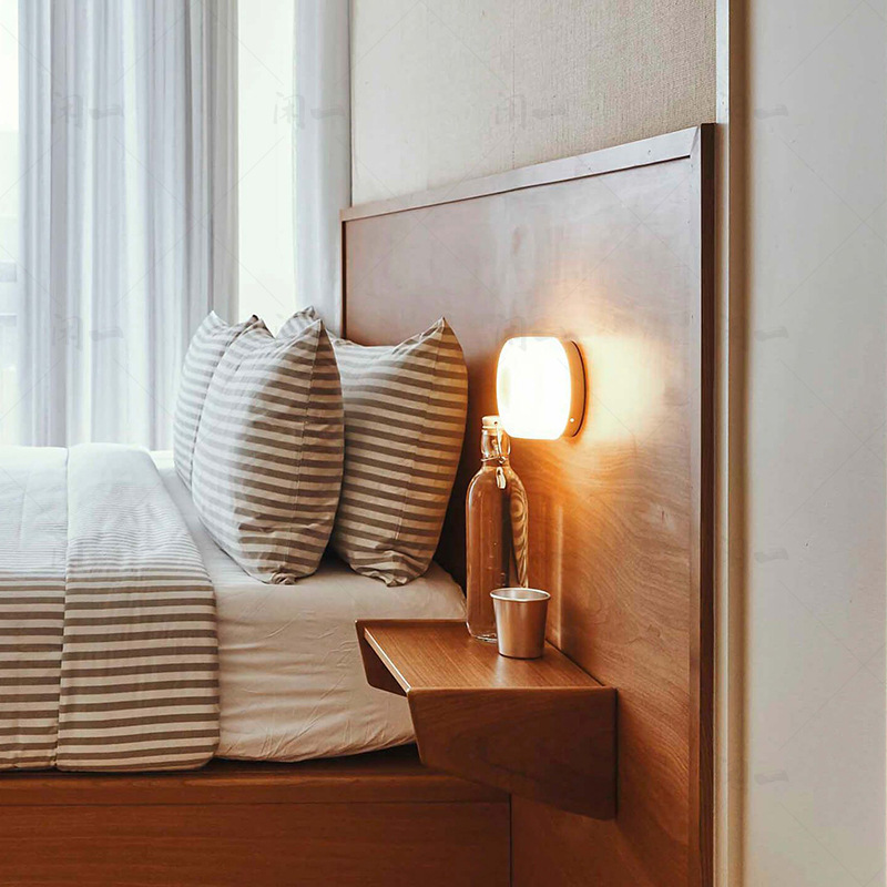 Lámpara de pared minimalista moderna lámpara de noche dormitorio diseñador nórdico creativo pasillo escalera lámpara de pared salón lámpara de pared de fondo