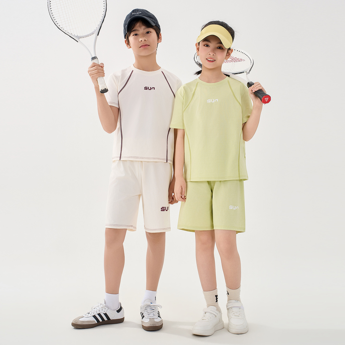 2026 Kidsren's Summer Quick-Drying Sports Suit for Boys and Girls, Ice Silk Short-Sleeved Badminton Running Training Suit, Breathable Suit
