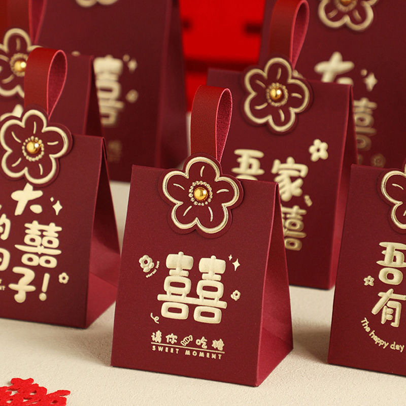 結婚式のキャンディボックス 2025 新しい結婚式のお土産ハイエンドキャンディギフトボックス包装空箱ハンドバッグ|undefined