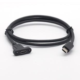 type-c male-to-female extension cord with ears USB3.1 male-to-female extension cord with nuts and ears