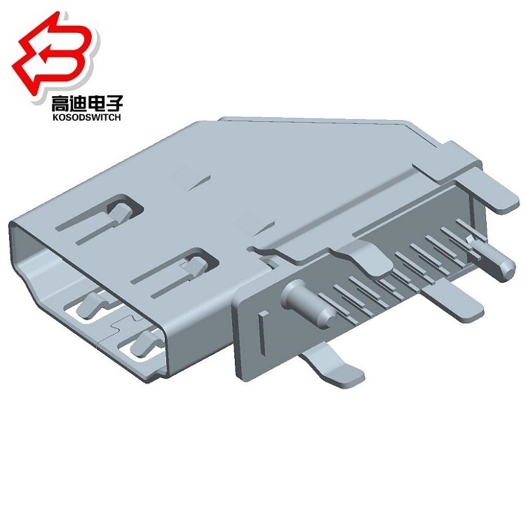 Side plug hdmi female socket horizontal hdmi socket Port TV HDMI socket monitor hdmi socket