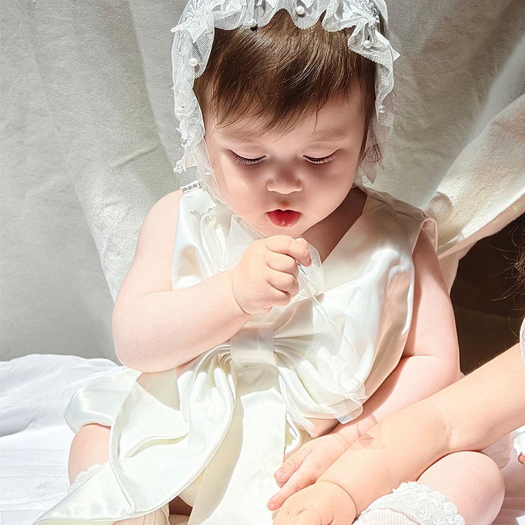 赤ちゃんの夏の漢服の女の子のお尻のスカートの新生児の服の王女のスカートの満1歳の服装の女の宝の外はスカートを着ます|undefined