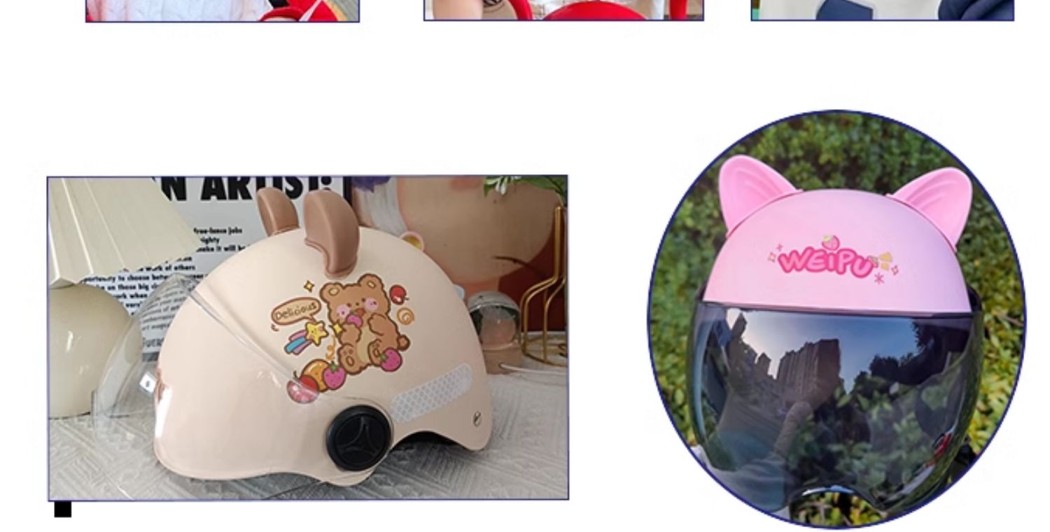 3C certification children's helmet summer electric motorcycle boys and girls cute half helmet baby riding four seasons safety helmet