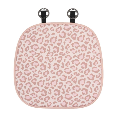Cross-border leopard print car seat cushion, summer linen car seat cover, non-slip breathable seat pad, universal seat cover for all seasons (Seat cushion, seat cover) - linen-leopard-print-seat-cushion-in-pink-for-the-front-row