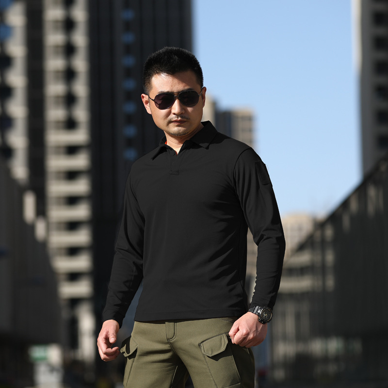 Nueva ropa táctica de verano para exteriores, entrenamiento militar delgado y transpirable, traje de entrenamiento de solapa de camuflaje, camiseta de manga larga de secado rápido