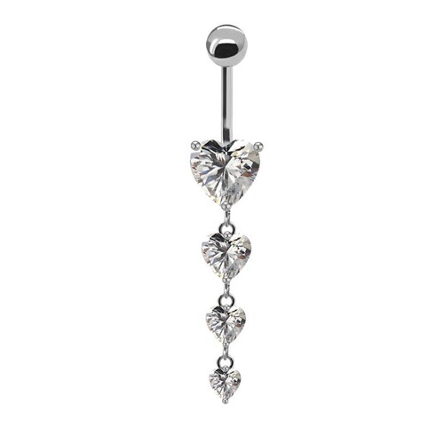 Gaibei European and American cross-border flower navel ring butterfly navel nail navel ornament heart-shaped zircon navel button body piercing jewelry