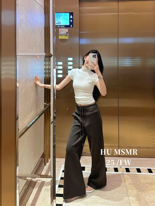 广州十三行HUMSMR秋上新爆款宽松长款抽绳阔腿休闲裤C1156|undefined