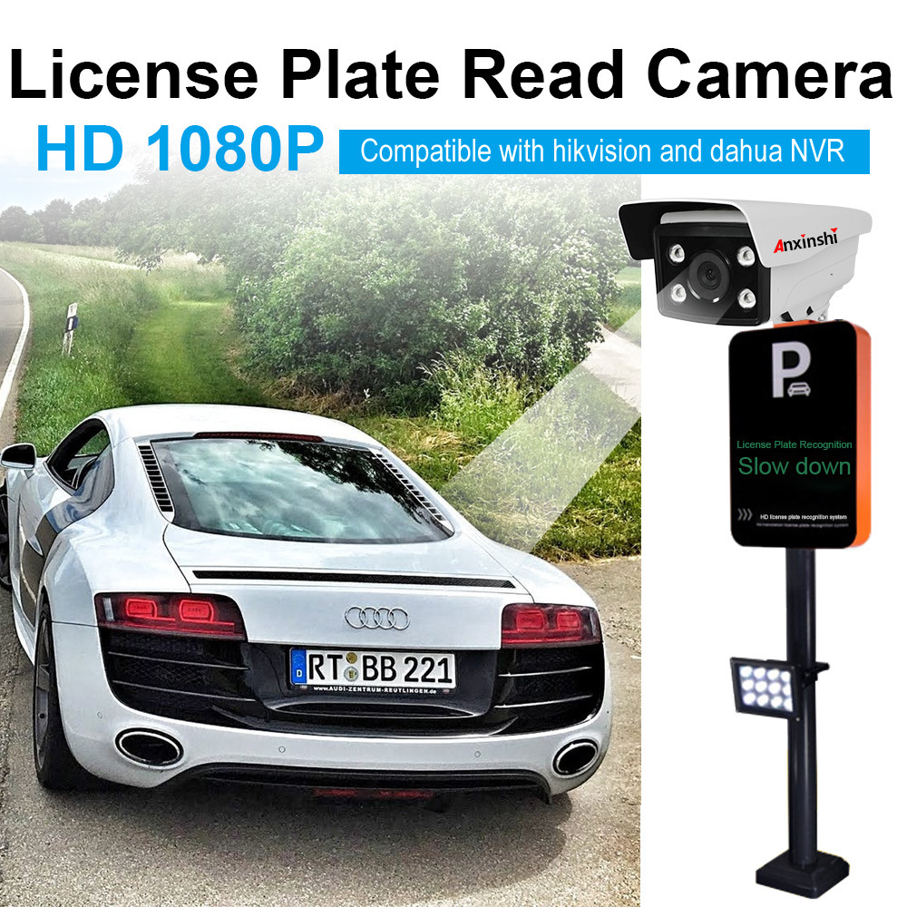 Network Hd License Plate Recognition Camera Outdoor Waterproof Full Color Night Vision Road Garage Identification License Plate Camera