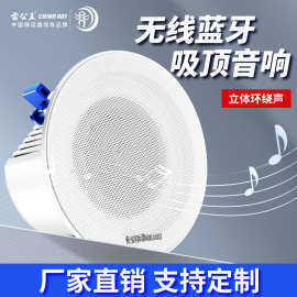 雷公王CR-401吸顶喇叭定阻同轴蓝牙音响吊顶重低音嵌入式家用音箱