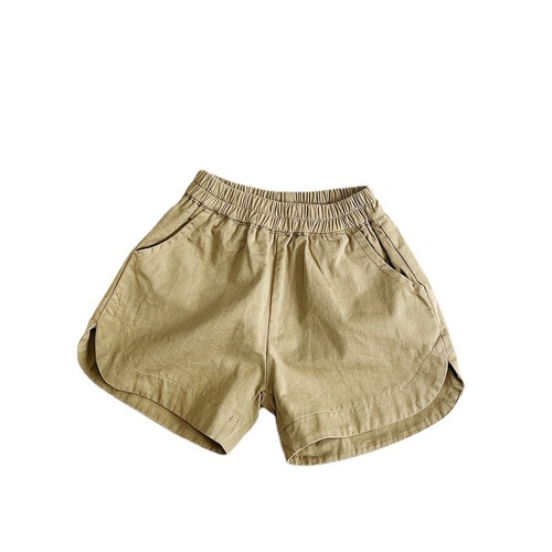 Retro forest style ~ children's cotton shorts 2024 summer new boys' quarter pants girls Korean style Japanese pants
