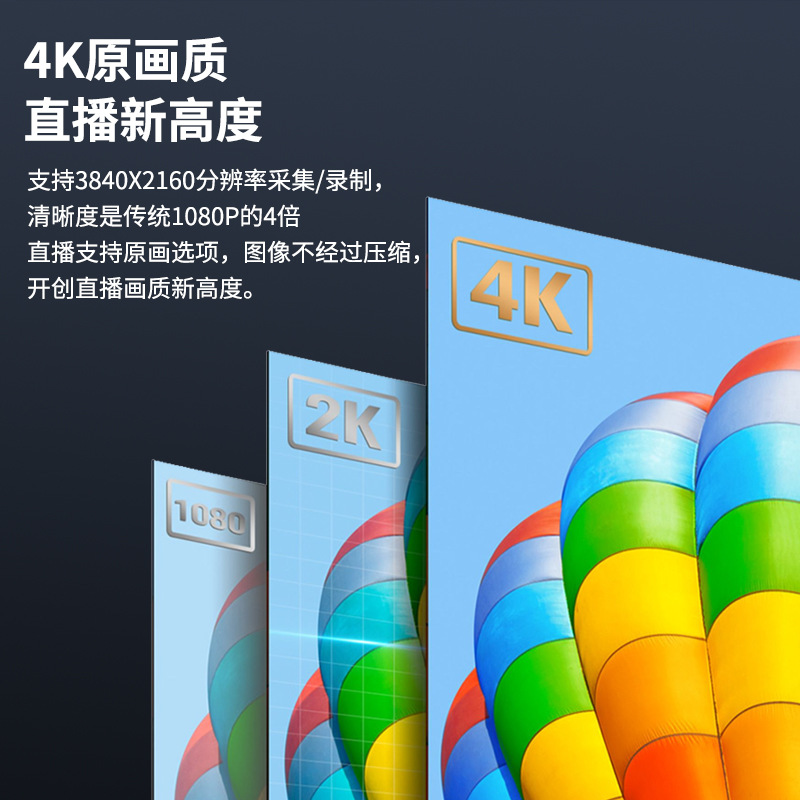 Tarjeta de Captura vídeo 4K60HZ anillo HD HDMI con HDR Alta cepillo juego PS5 Cámara SLR grabación en vivo