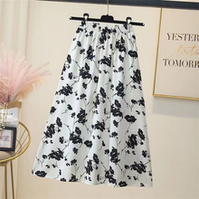 白色字今年流行 碎花半身裙女夏季中款薄款2025半裙百搭裙