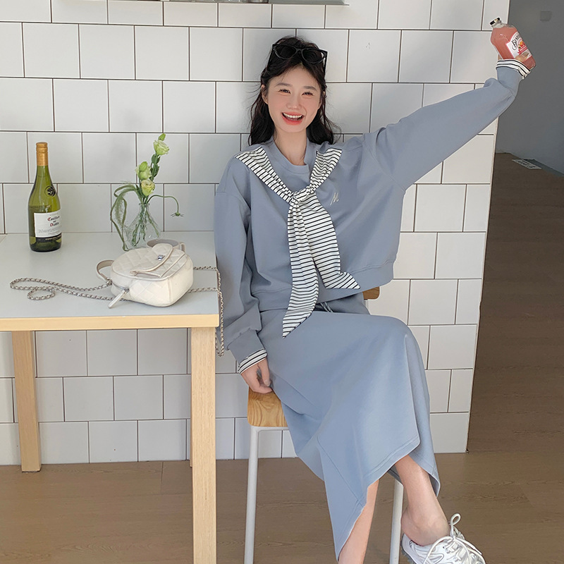 时尚休闲套装现货2025秋季新款女装卫衣半身裙两件套装B228A609|undefined