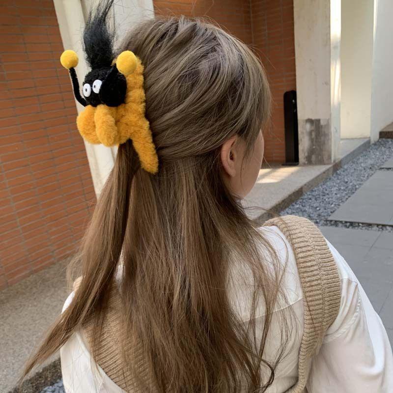 面白くて面白いぬいぐるみクリップ、醜くてかわいい、クリエイティブな後頭部ヘアクリップ、モンスターシャーククリップ、かわいい女性用ヘアアクセサリー|undefined