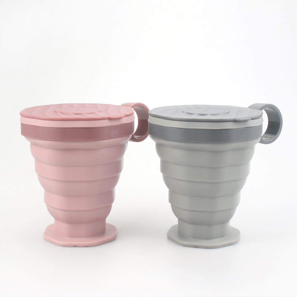 Nueva taza de silicona plegable portátil octogonal plegable taza de agua plegable retráctil taza portátil al aire libre