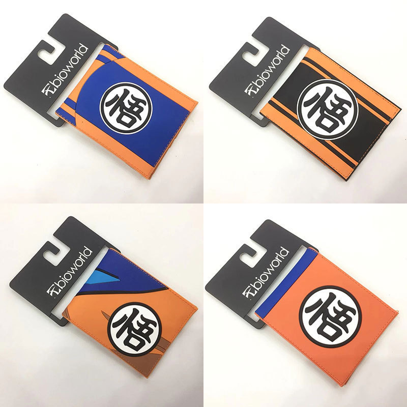 Anime nuevo Dragon Ball dragón Bola de silicona cartera tortuga Wu corto estudiante cartera masculina