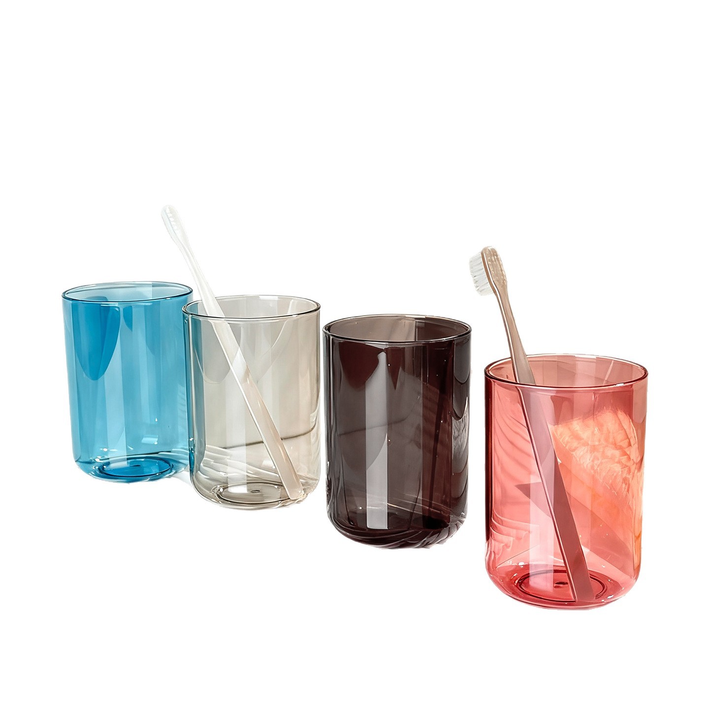 Vaso para Enjuague Bucal Transparente de Plástico PS Ecológico para Baño