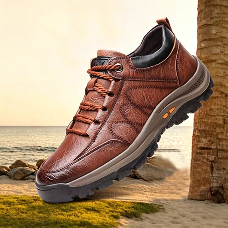 Mountaineering Work Safety Shoes for Men, Lightweight and Breathable Outdoor Workwear, New Style Mountaineering Comfortable All-Season Men's Shoes