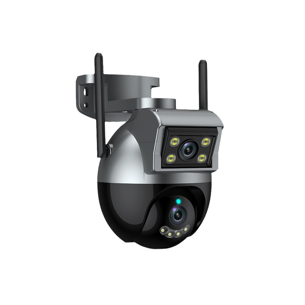 Tuya doble bola vinculación 6 millones de área exterior Seguimiento de teléfono móvil remoto de dos vías de voz graffiti cámara de vigilancia