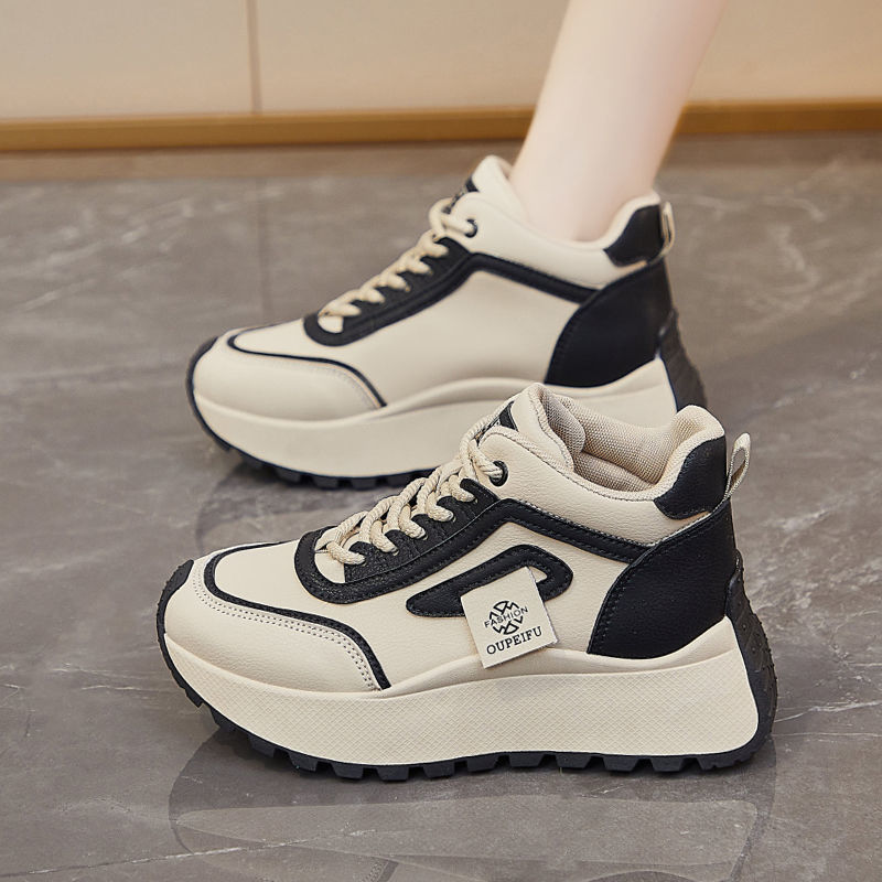 Zapatos de papá de alta calidad para mujeres coreanas nuevos 2025 otoño estudiantes corriendo cómodos zapatos deportivos con suela gruesa aumentada zapatos casuales para mujeres