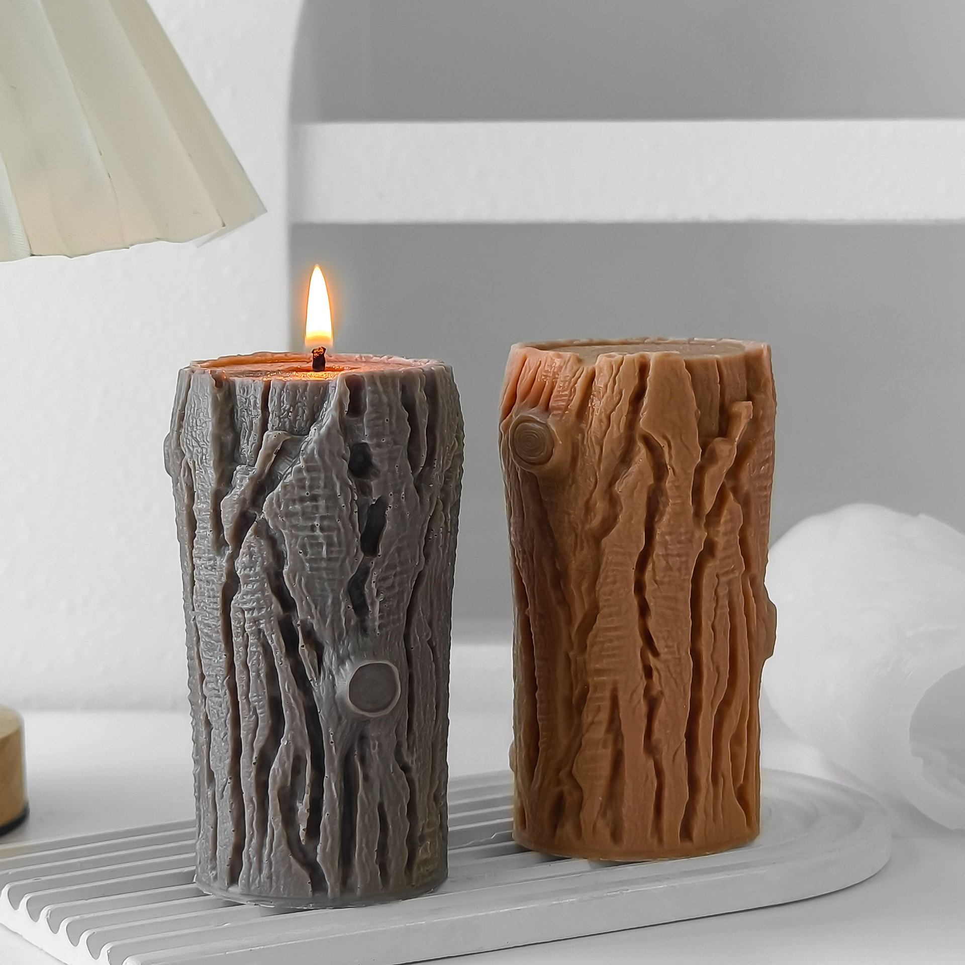 Jiahui Mei toco de árbol banana molde DIY corteza de árbol banana molde de goma de goma de cinta magnética adornamiento abrasivo