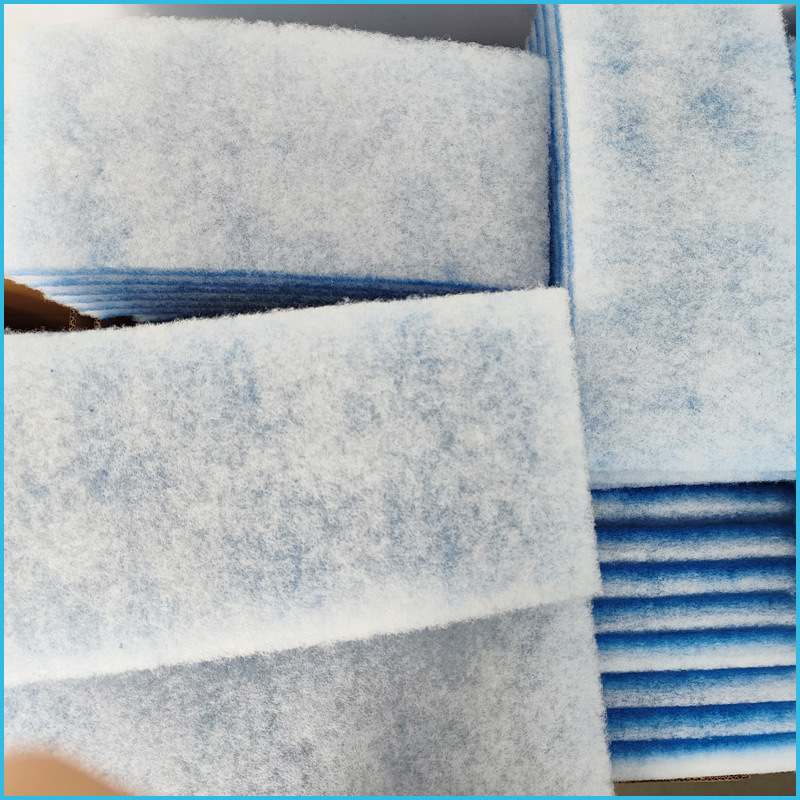 Filtro de aire al por mayor algodón G4 lavable azul y blanco efecto inicial algodón 10mm polvo G3 boca de aire algodón azul y blanco filtro Algodón