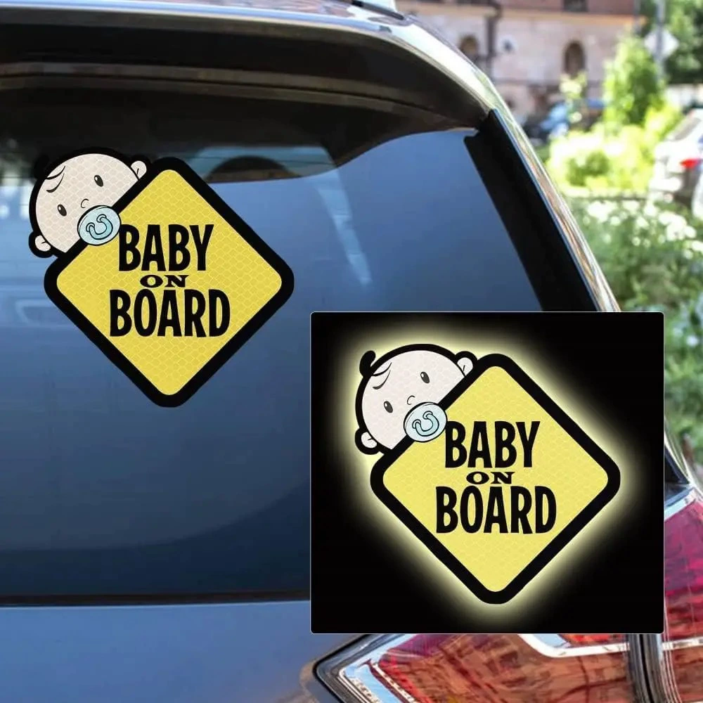 BabyOnBoard Автомобильная наклейка Водонепроницаемый виниловый знак безопасности автомобиля для заднего бокового окна светоотражающие наклейки