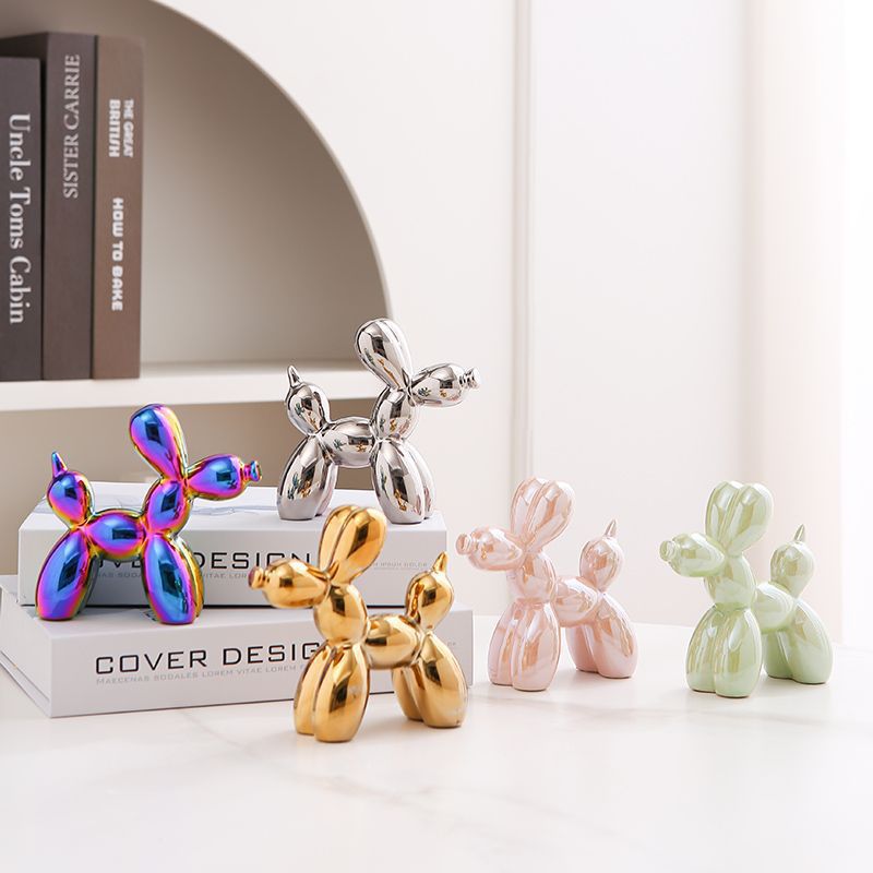 Entrance Internet celebrity TV cabinet home electroplating living room balloon high-looking dog creative decorative ornaments light luxury
