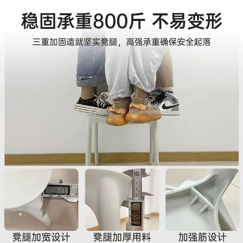 Sillas de plástico para el hogar, mesas de comedor, sillas de comedor cómodas, comerciales, modernas, taburetes simples, respaldos nórdicos.
